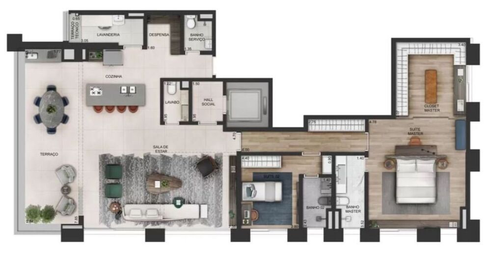 Apartamento, 3 quartos, 192 m² - Foto 14