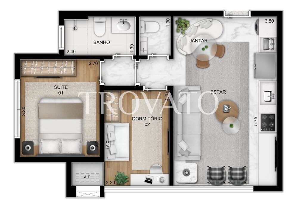 Apartamento, 1 quarto, 38 m² - Foto 23
