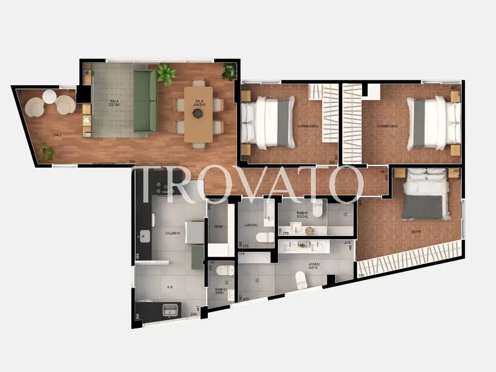 Apartamento, 3 quartos, 239 m² - Foto 2