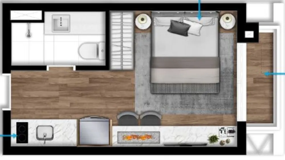 Apartamento, 1 quarto, 33 m² - Foto 14