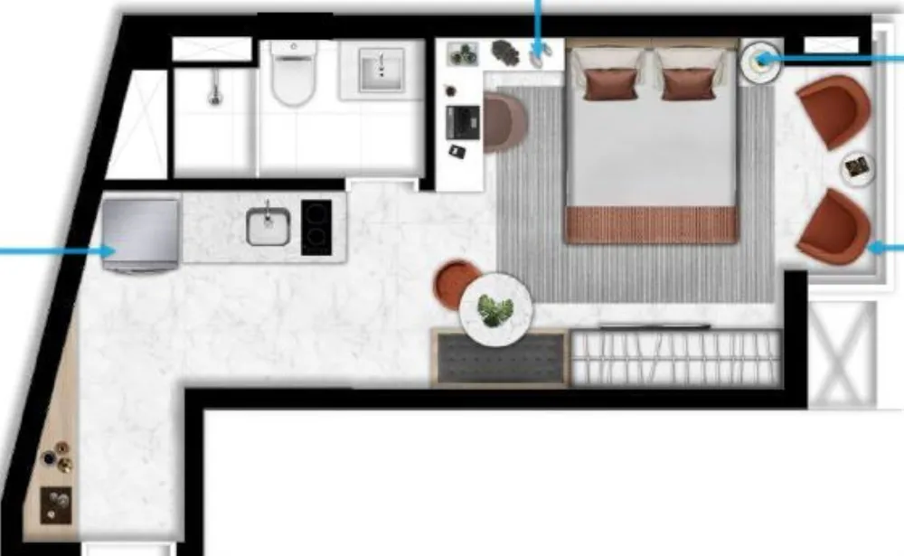Apartamento, 1 quarto, 33 m² - Foto 15