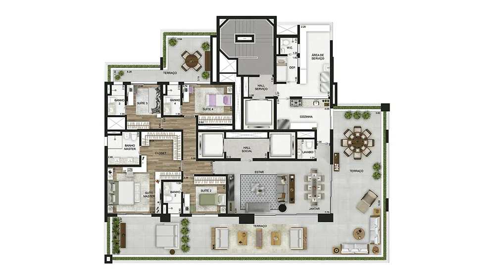 Apartamento, 3 quartos, 208 m² - Foto 3