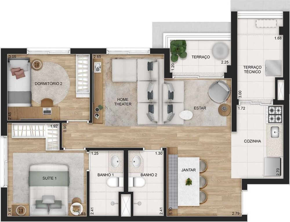 Apartamento, 3 quartos, 69 m² - Foto 40