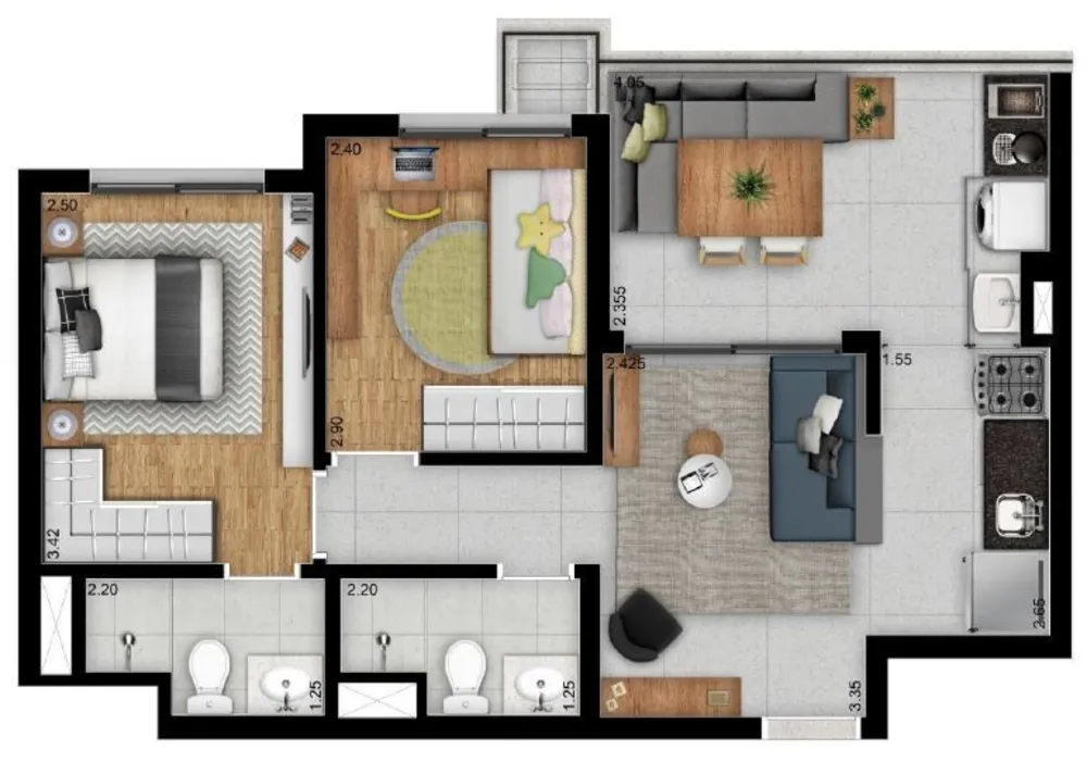Apartamento, 2 quartos, 55 m² - Foto 32