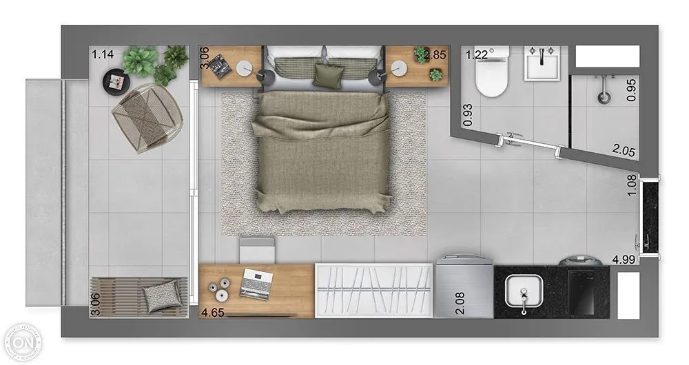 Apartamento, 1 quarto, 45 m² - Foto 7