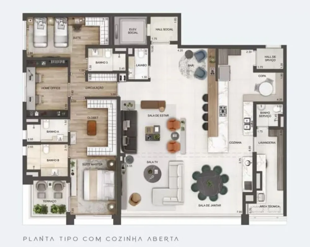 Apartamento, 3 quartos, 210 m² - Foto 5