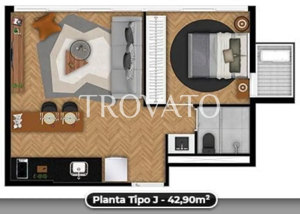 Apartamento, 1 quarto, 31 m² - Foto 11