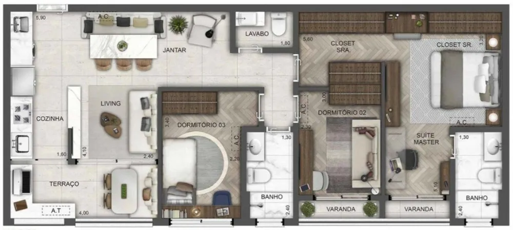 Apartamento, 2 quartos, 62 m² - Foto 13