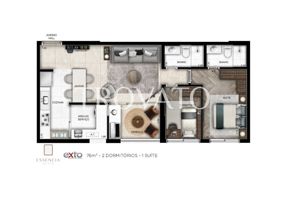 Apartamento, 2 quartos, 76 m² - Foto 14