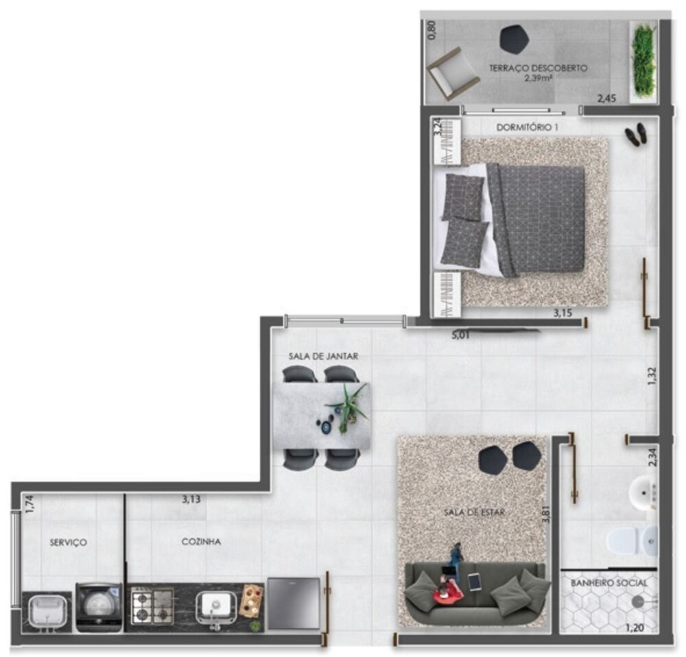 Apartamento, 2 quartos, 48 m² - Foto 18