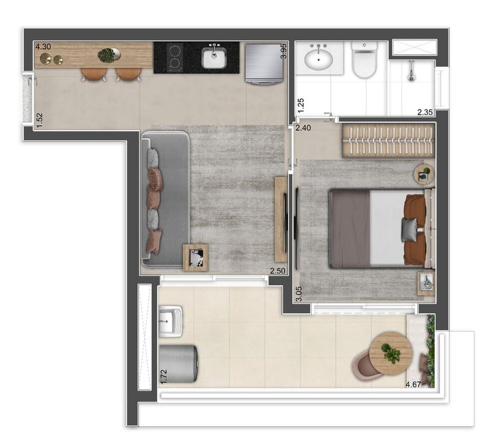 Apartamento, 1 quarto, 32 m² - Foto 18