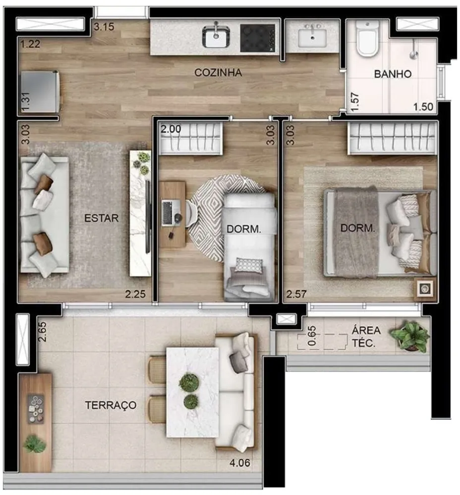 Apartamento, 1 quarto, 31 m² - Foto 20