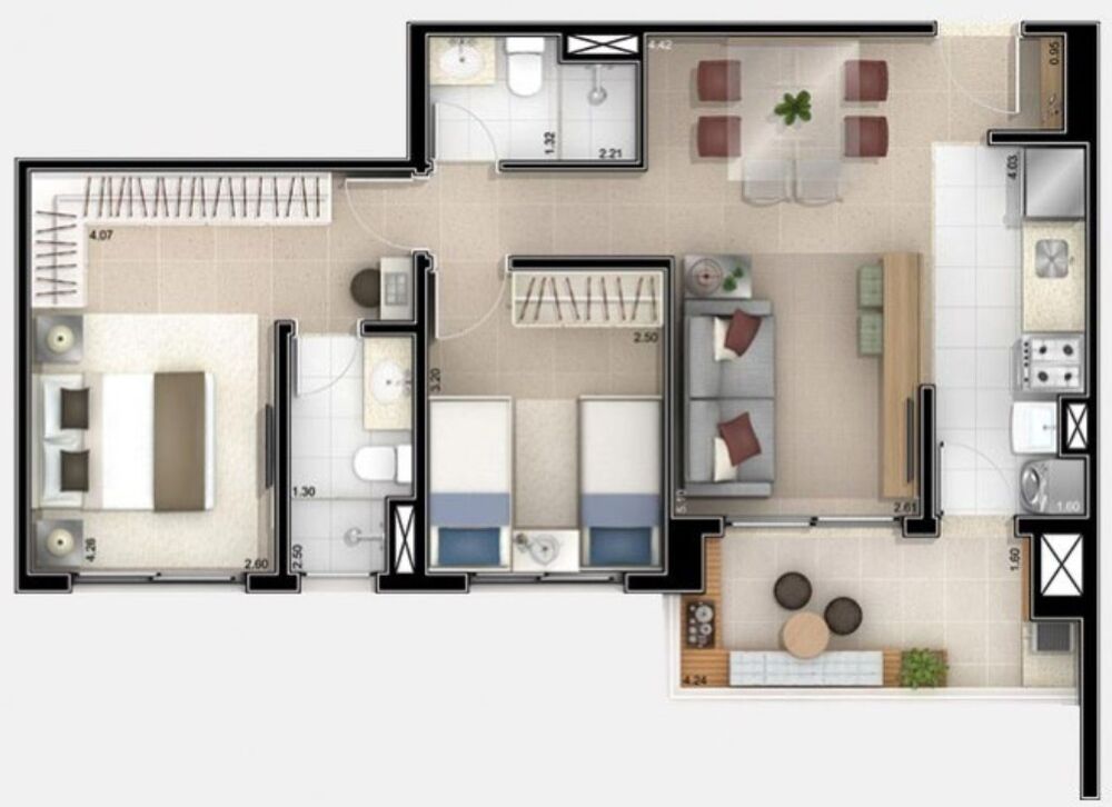 Apartamento, 2 quartos, 67 m² - Foto 19