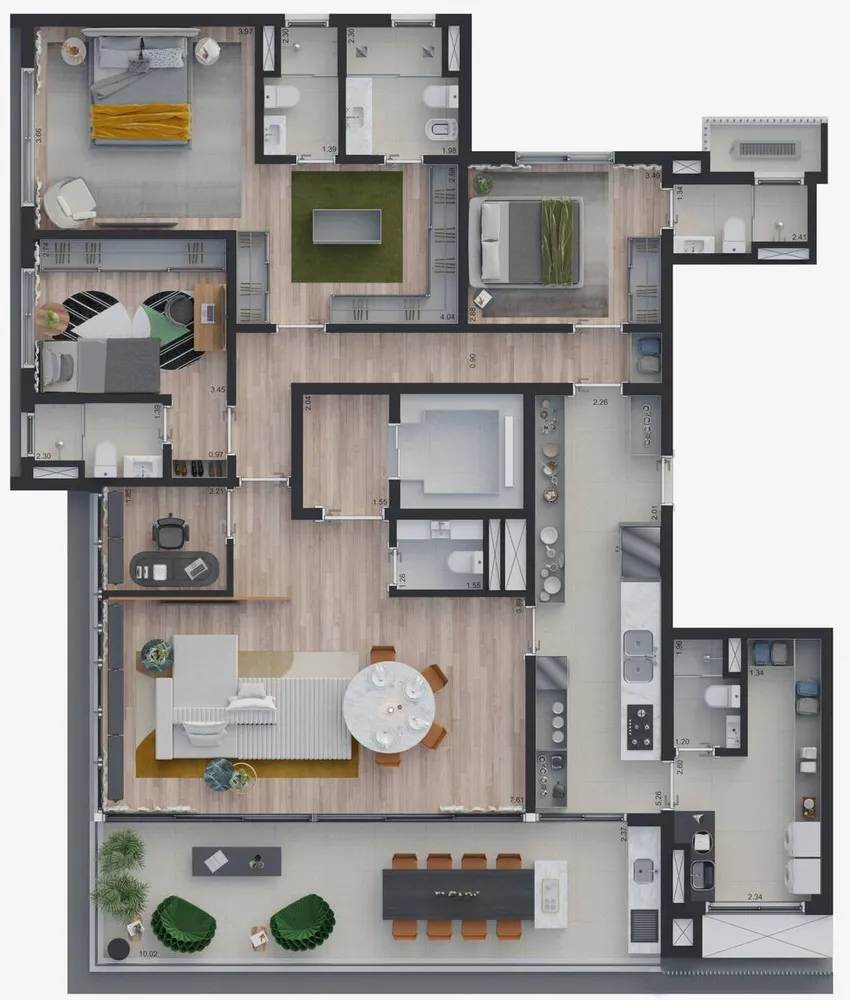 Apartamento, 4 quartos, 210 m² - Foto 9