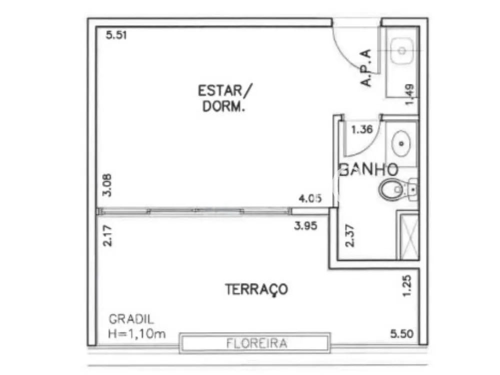 Apartamento, 1 quarto, 33 m² - Foto 5
