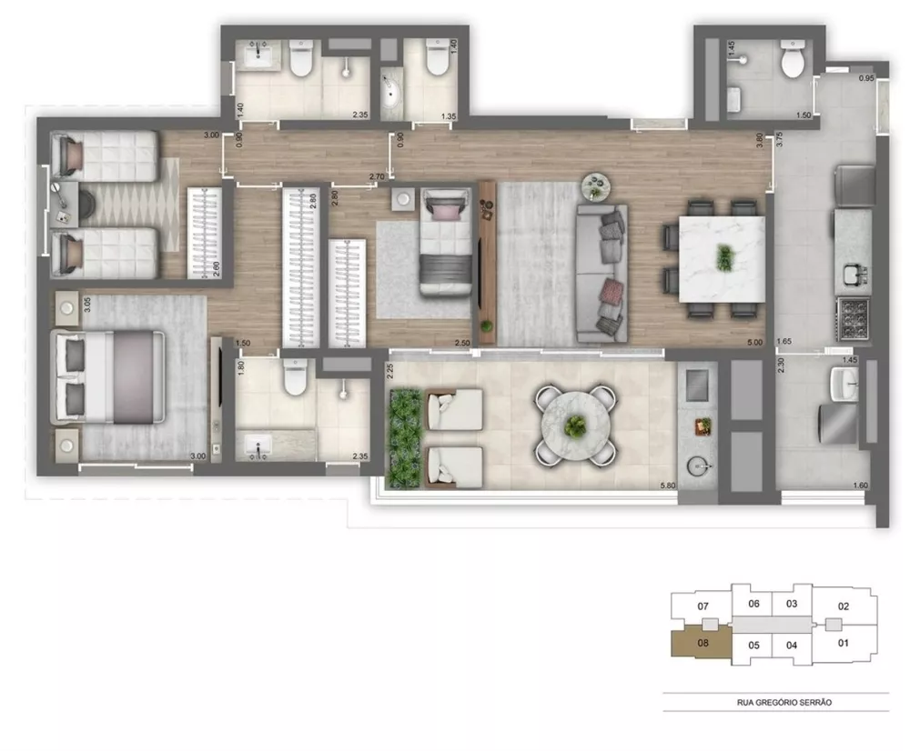 Apartamento, 3 quartos, 131 m² - Foto 6
