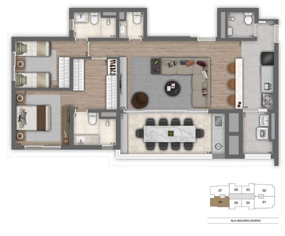 Apartamento, 3 quartos, 131 m² - Foto 12