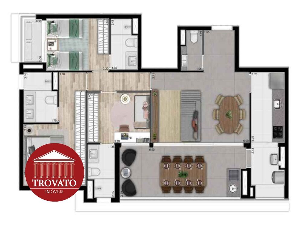 Apartamento, 3 quartos, 110 m² - Foto 3
