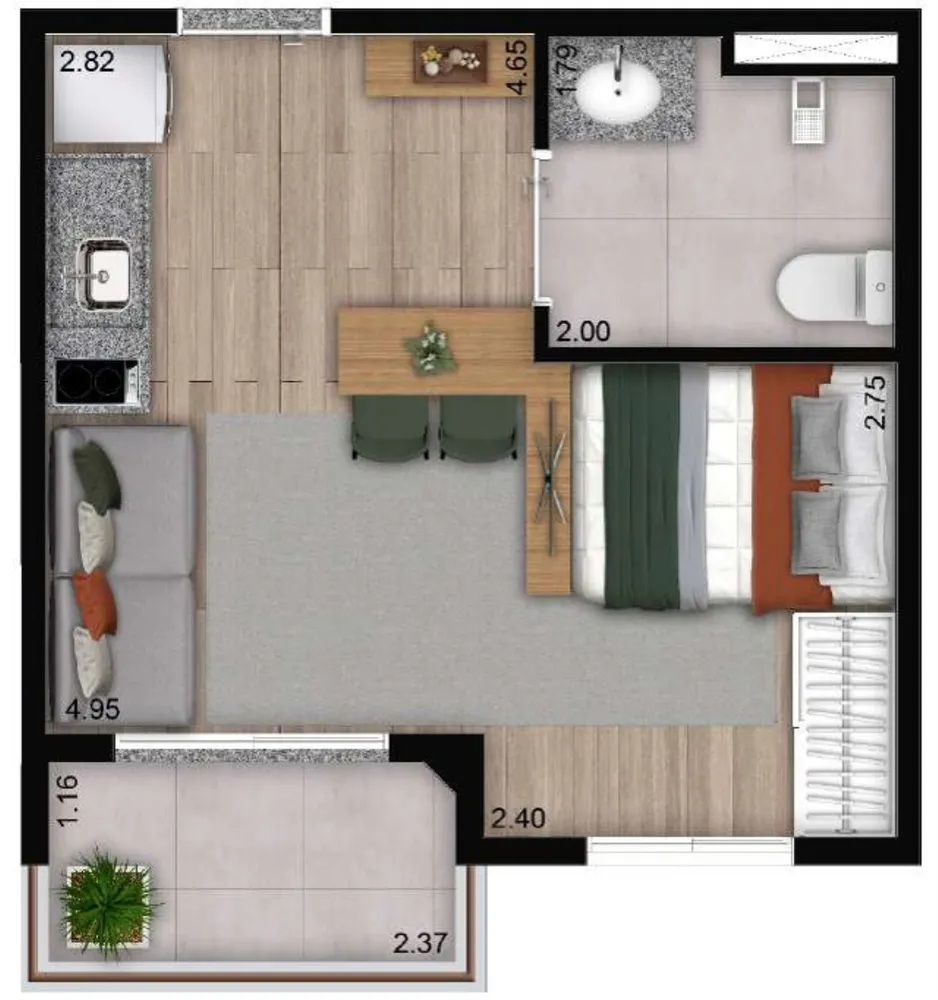 Apartamento, 1 quarto, 40 m² - Foto 14