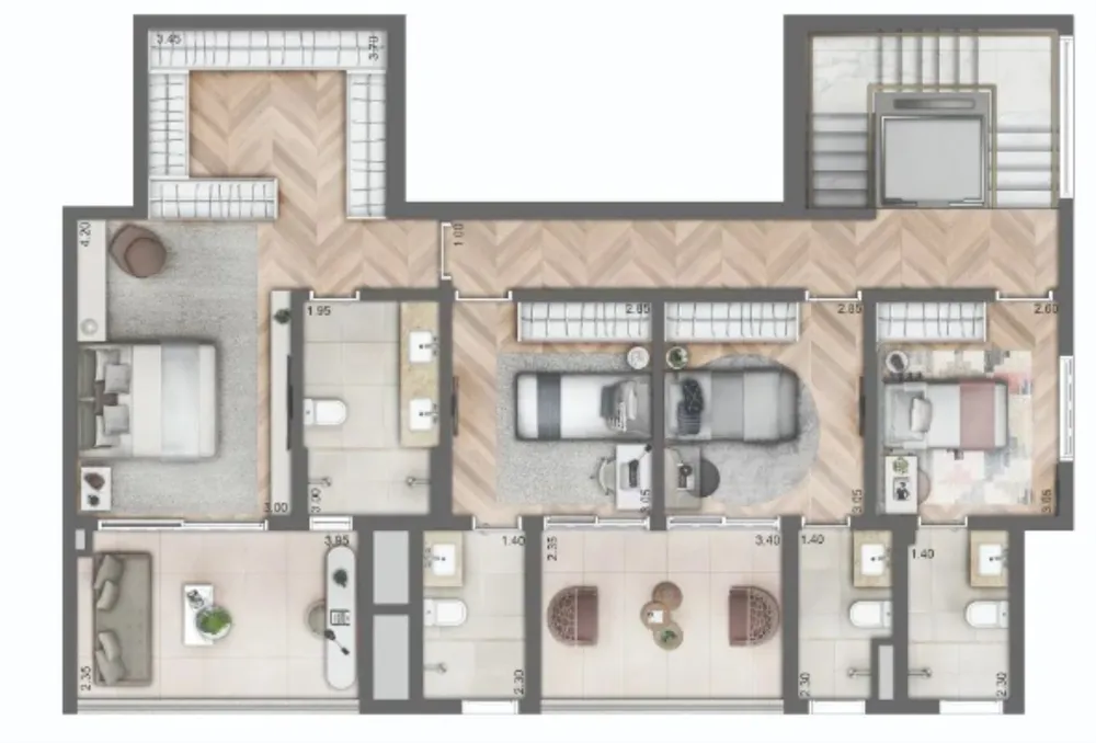 Apartamento, 3 quartos, 206 m² - Foto 21