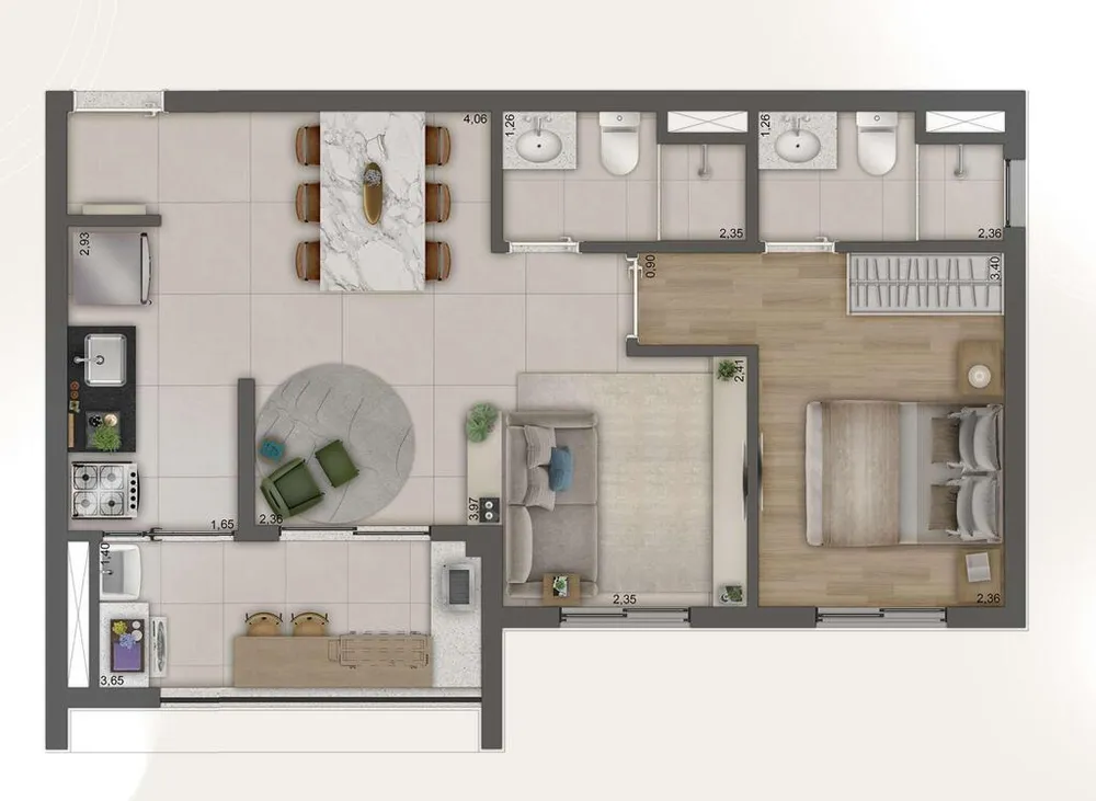 Apartamento, 2 quartos, 41 m² - Foto 16