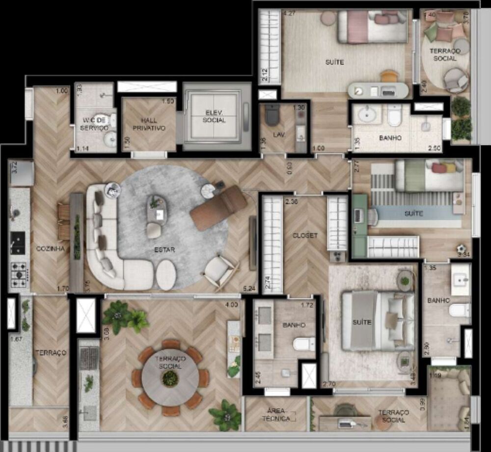 Apartamento, 3 quartos, 143 m² - Foto 24