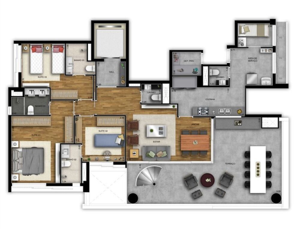 Apartamento, 3 quartos, 154 m² - Foto 9