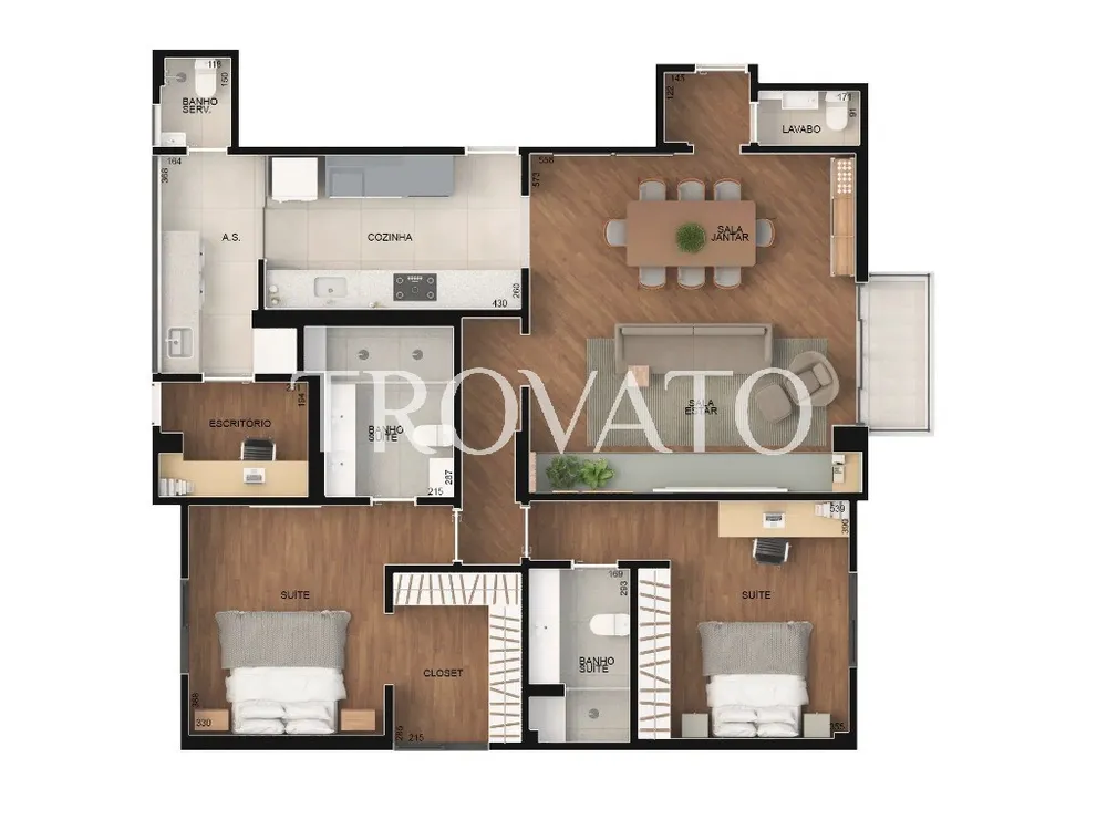 Apartamento, 2 quartos, 126 m² - Foto 1