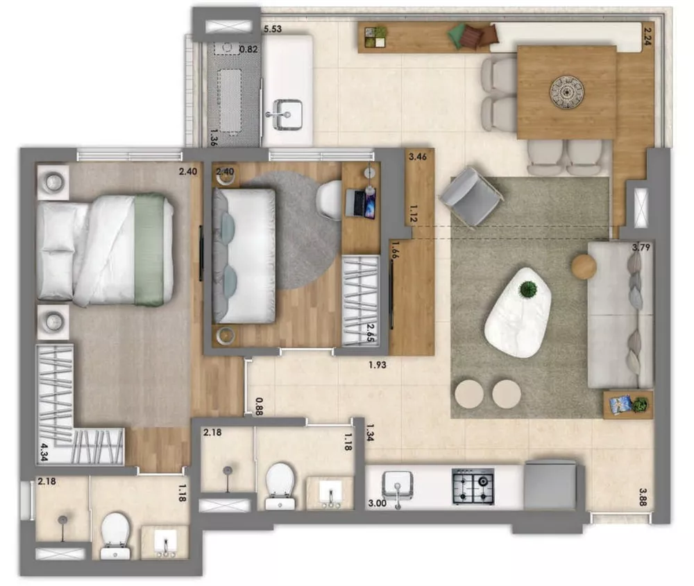 Apartamento, 2 quartos, 61 m² - Foto 30