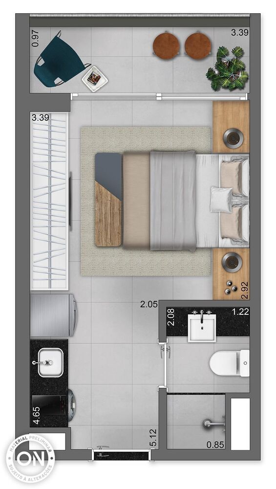 Apartamento, 1 quarto, 17 m² - Foto 16