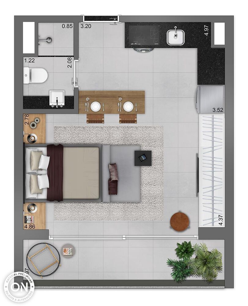 Apartamento, 1 quarto, 17 m² - Foto 18