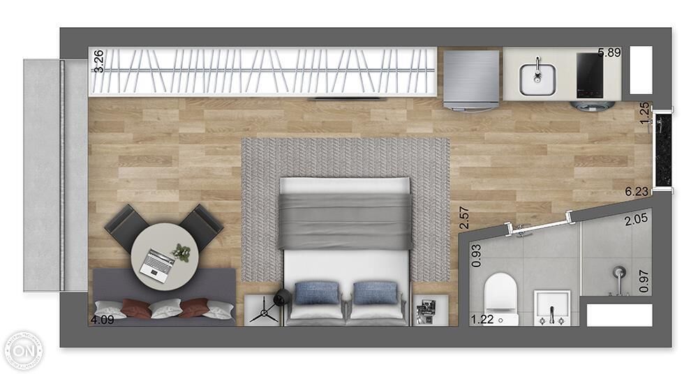 Apartamento, 1 quarto, 17 m² - Foto 23