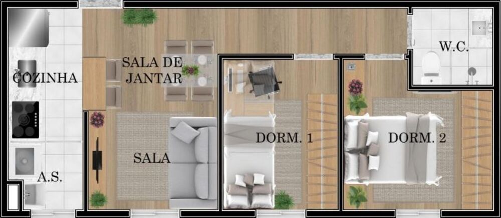 Apartamento, 2 quartos, 45 m² - Foto 7