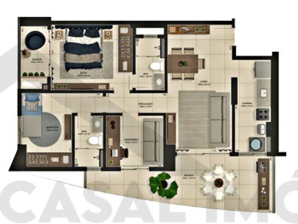 Apartamento, 3 quartos, 90 m² - Foto 3