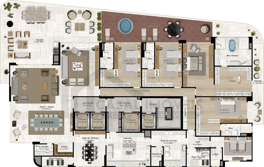 Apartamento à venda com 5 quartos, 621m² - Foto 35