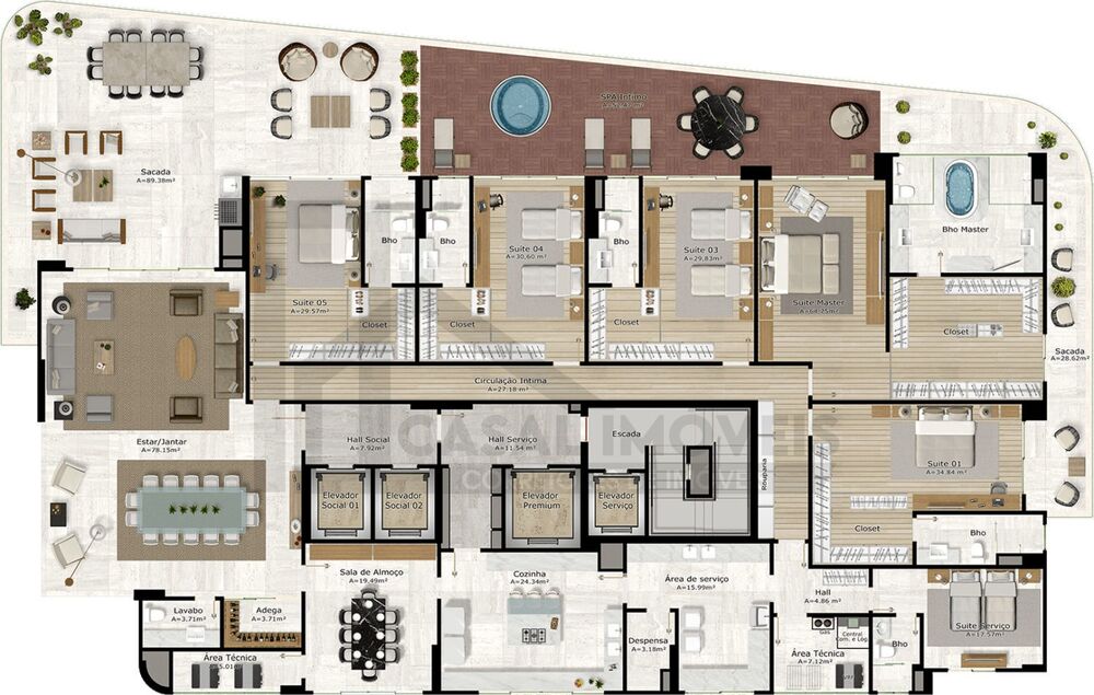 Apartamento à venda com 5 quartos, 621m² - Foto 32