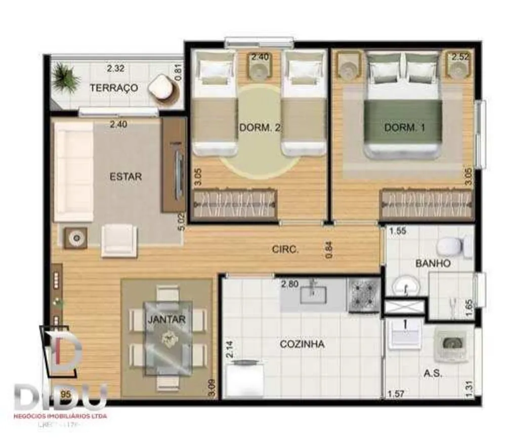 Apartamento, 3 quartos, 67 m² - Foto 8