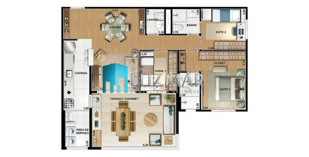 Apartamento, 3 quartos, 96 m² - Foto 6