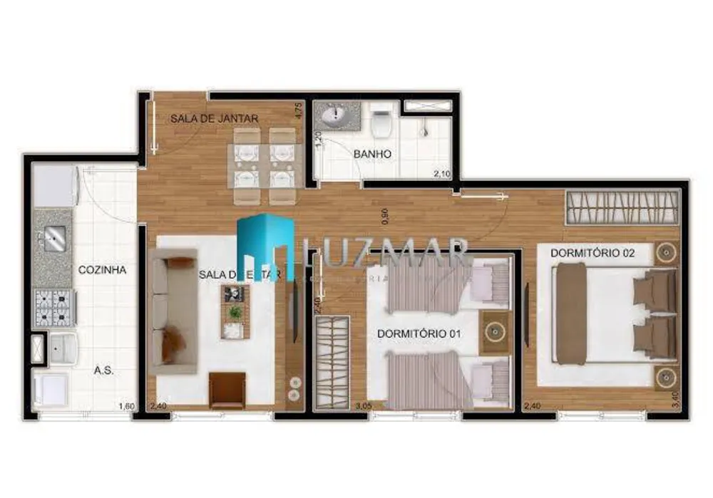 Apartamento, 2 quartos, 44 m² - Foto 14