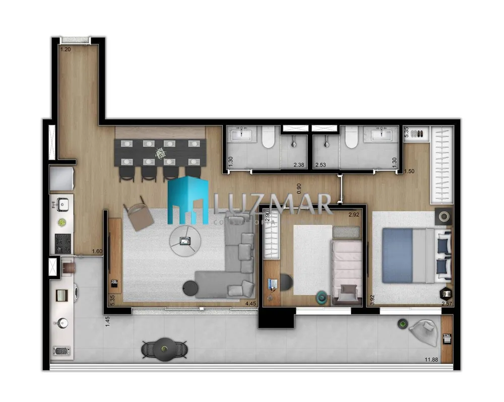Apartamento, 2 quartos, 90 m² - Foto 6