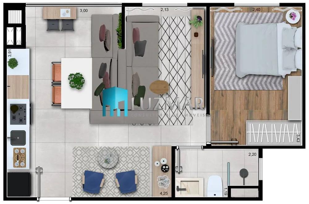 Apartamento, 1 quarto, 38 m² - Foto 6