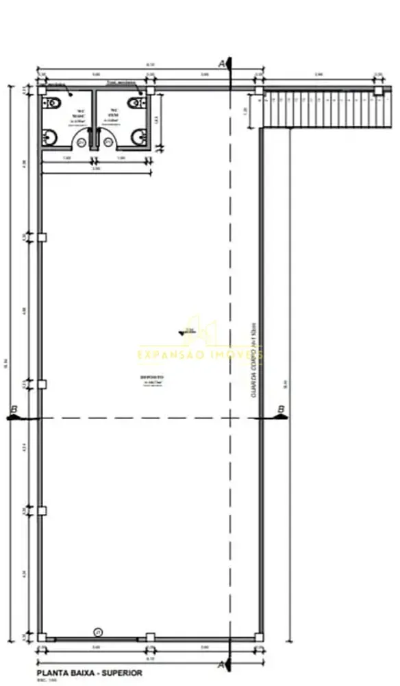 Depósito-Galpão, 538 m² - Foto 2