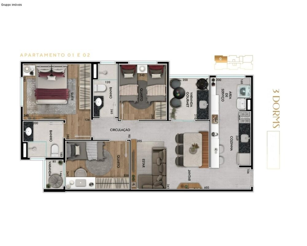 Apartamento, 3 quartos, 69 m² - Foto 8