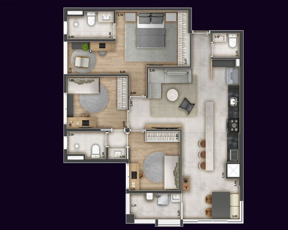 Apartamento, 2 quartos, 83 m² - Foto 22