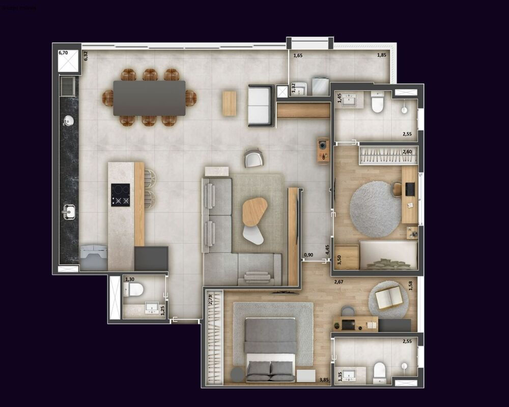 Apartamento à venda com 2 quartos, 99m² - Foto 11