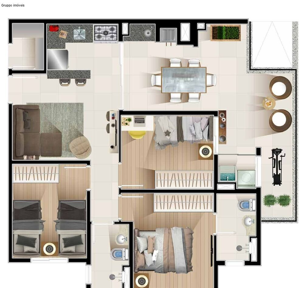 Apartamento, 3 quartos, 73 m² - Foto 7