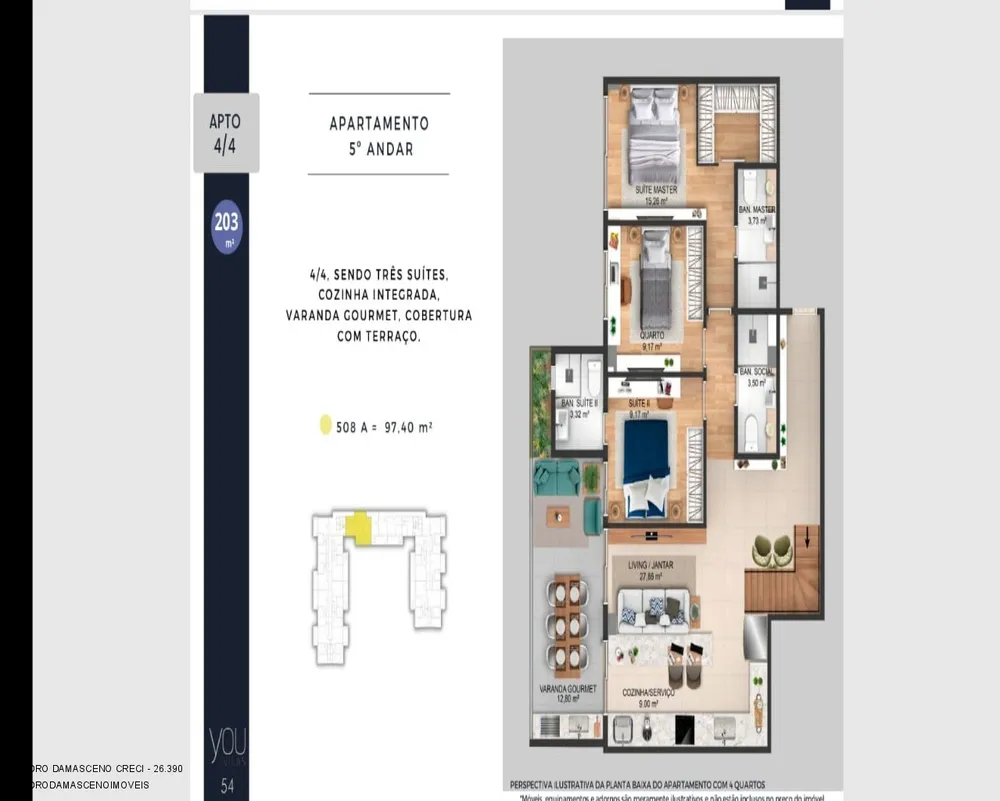 Apartamento, 3 quartos, 68 m² - Foto 3