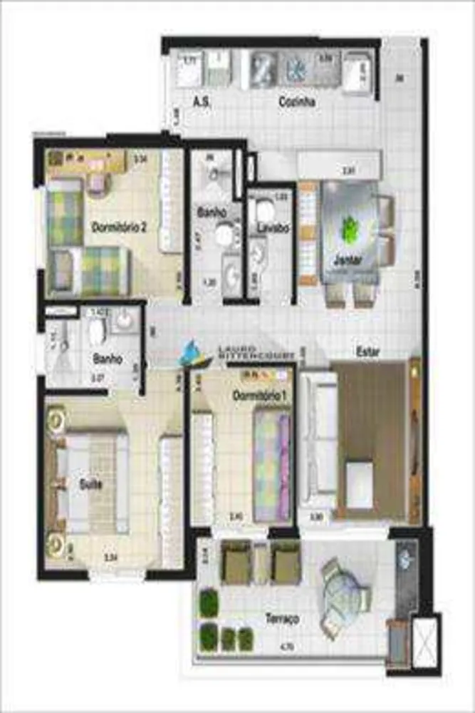 Apartamento, 3 quartos, 91 m² - Foto 1