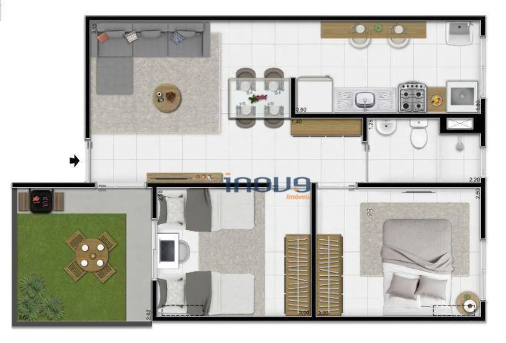 Apartamento, 2 quartos, 42 m² - Foto 12