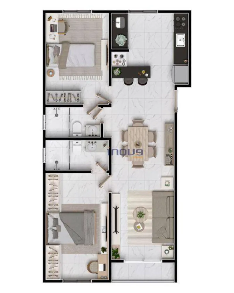 Apartamento, 2 quartos, 68 m² - Foto 1